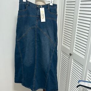 Alsharifa Denim Maxi Skirt 32(12)